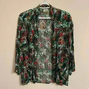 2/20 Twik floral open front kimono  - women’s medium